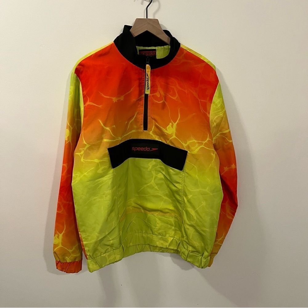 Men’s New with Tags Speedo X Forever 21 Size Large 1/4 Zip Logo Jacket